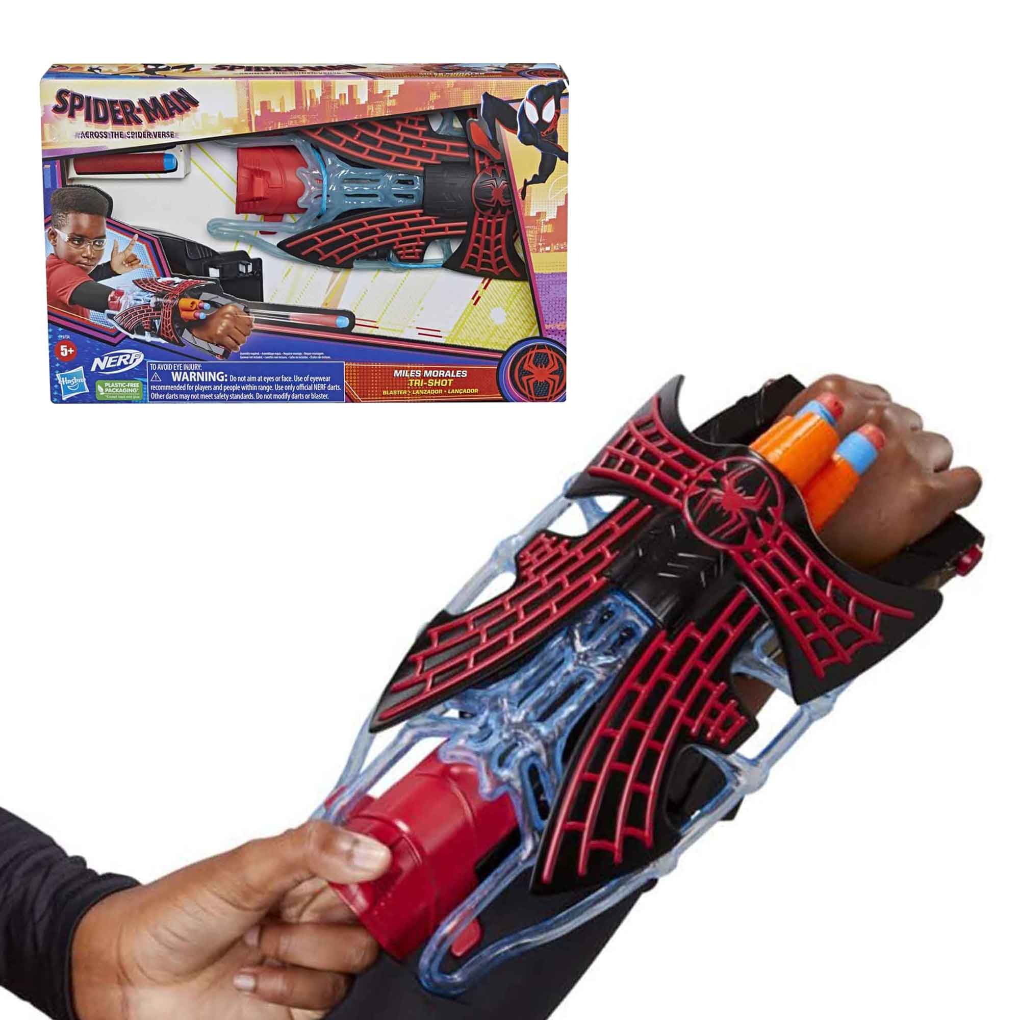 Image of NERF Marvel Spider-Man: Across the Spider-Verse Miles Morales Tri-Shot Blaster