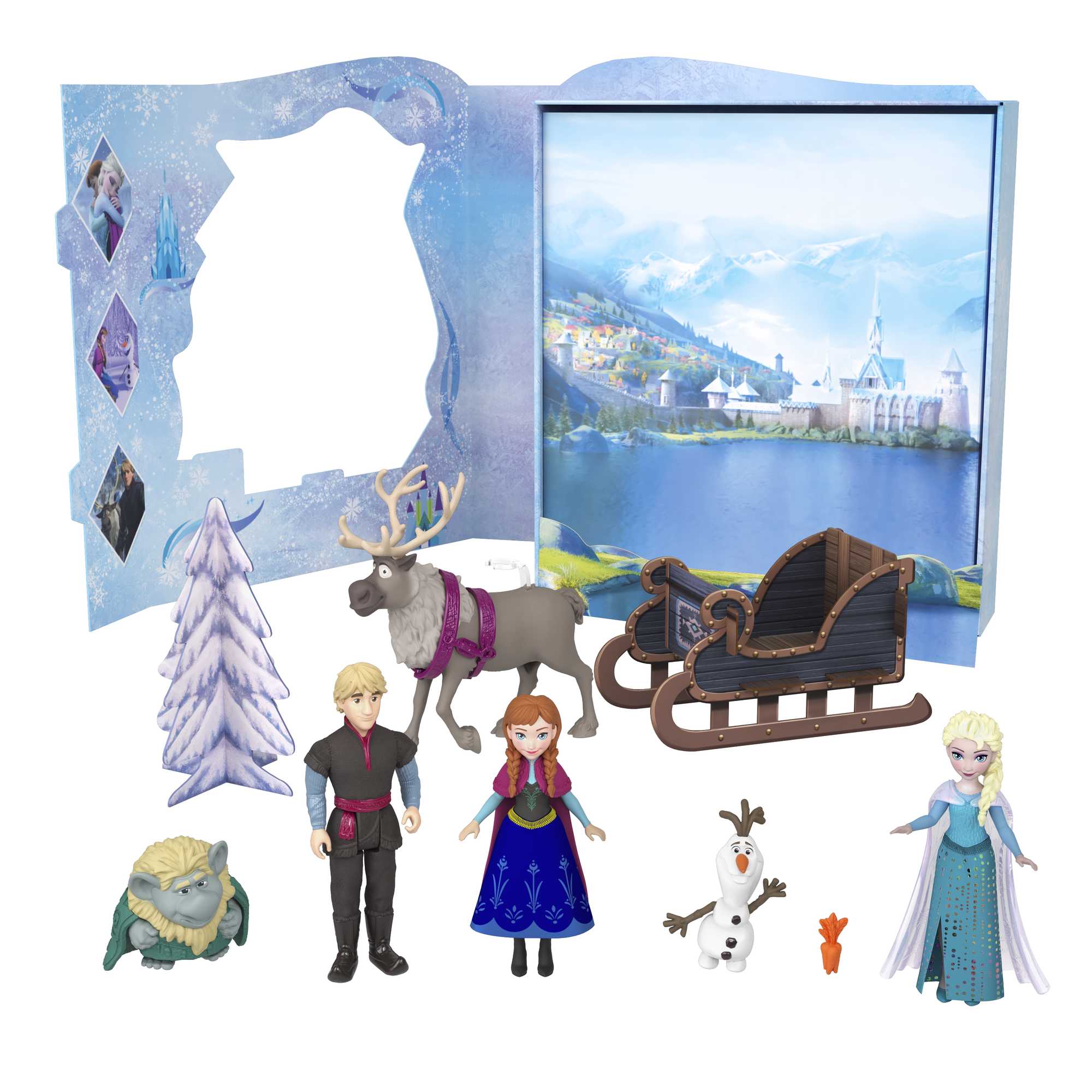 disney princess frozen small dolls storybook set