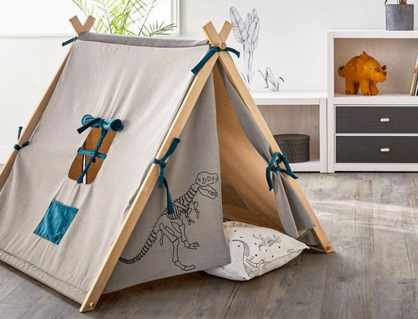 Dinosaur themed chill out tent