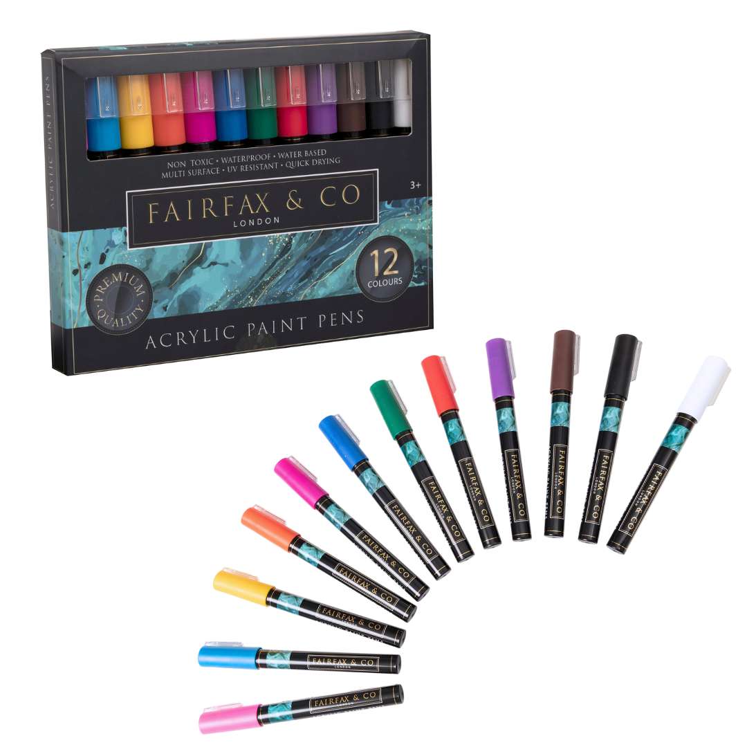 Image of FairFax & Co Deluxe Acrylic Paint Pen Set - 12 Pens