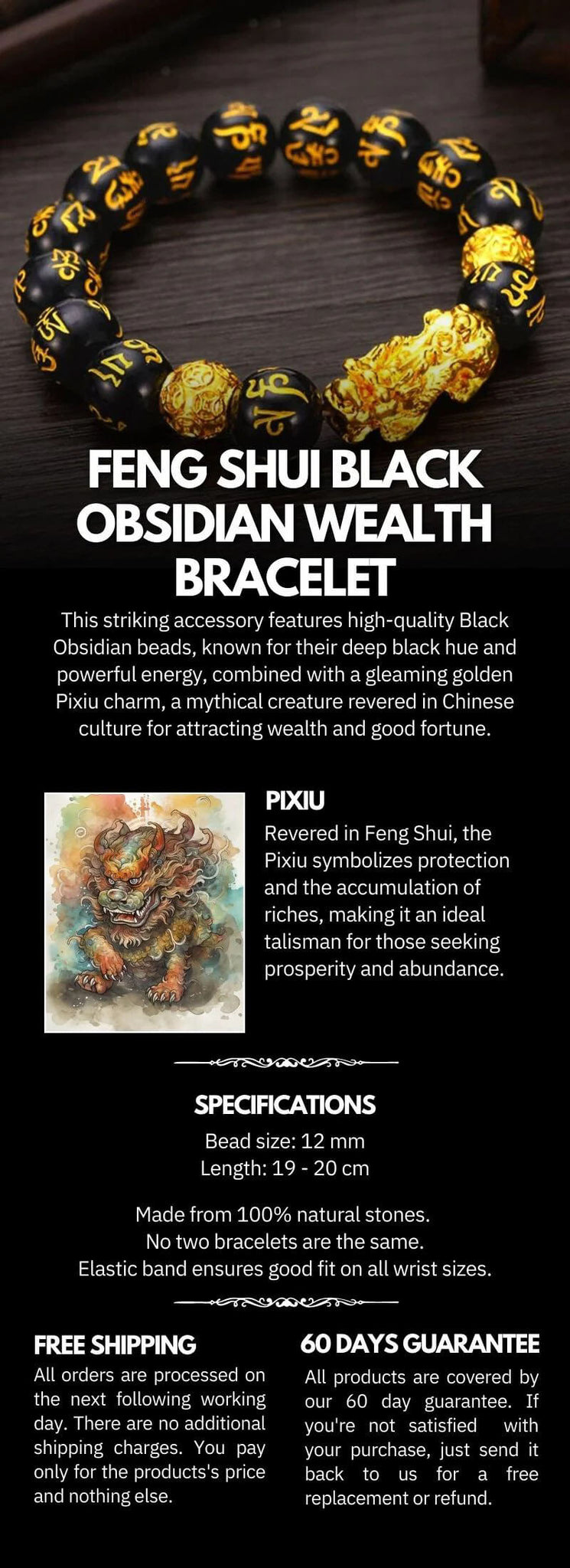Does The Feng Shui Black Obsidian Bracelet Really Bring Wealth? - Review |  Higgypop Paranormal