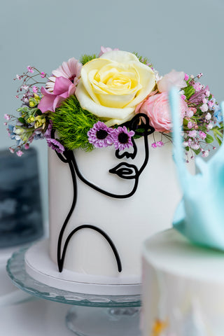 Sitting Lady Silhouette Cake Topper – Top Tier Creations
