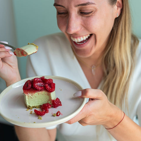 gâteau au fromage matcha