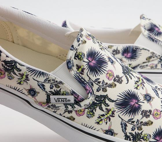 vans slip on floral