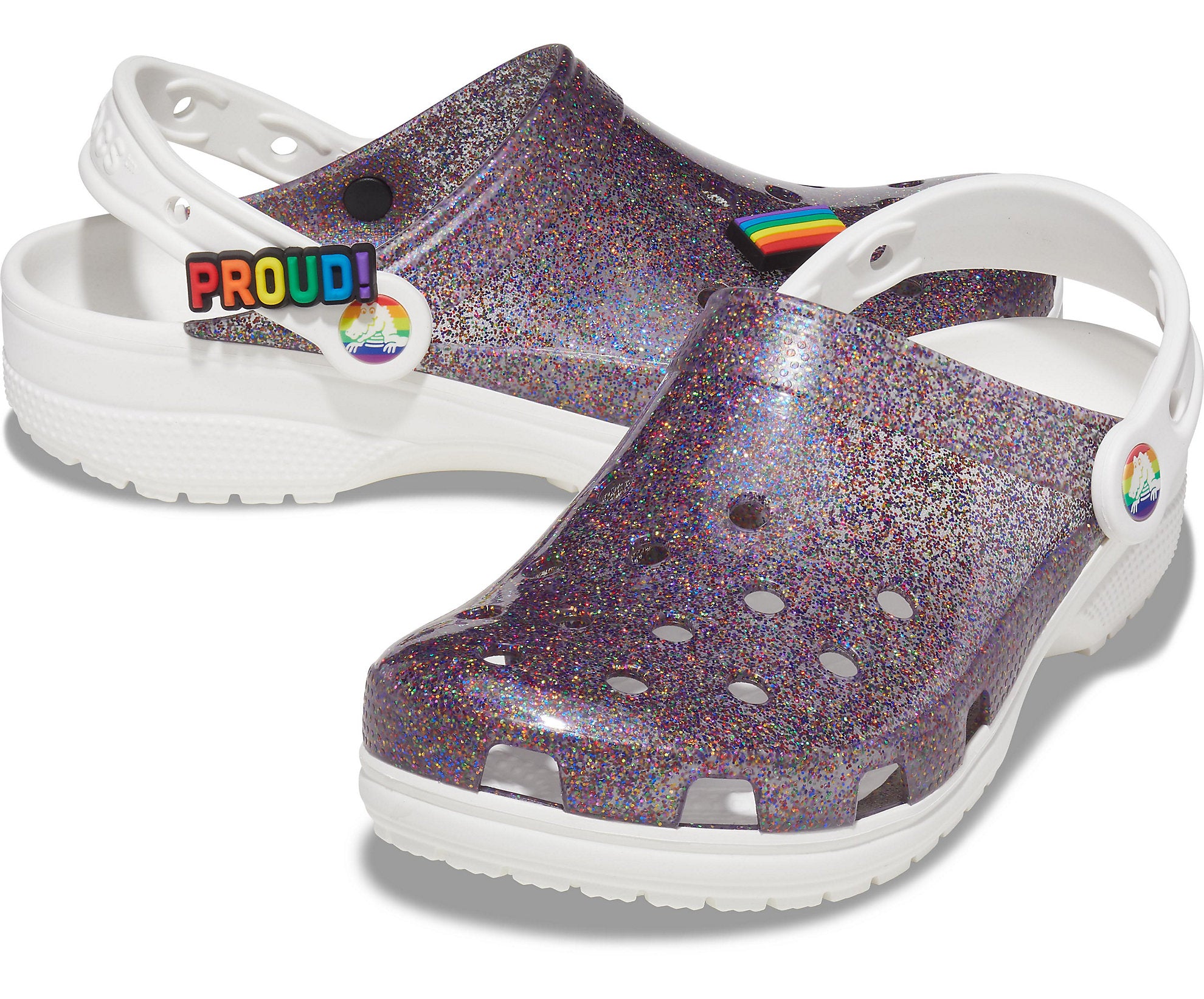 Crocs Pride Translucent Glitter Clog - Purple – The Foot Factory