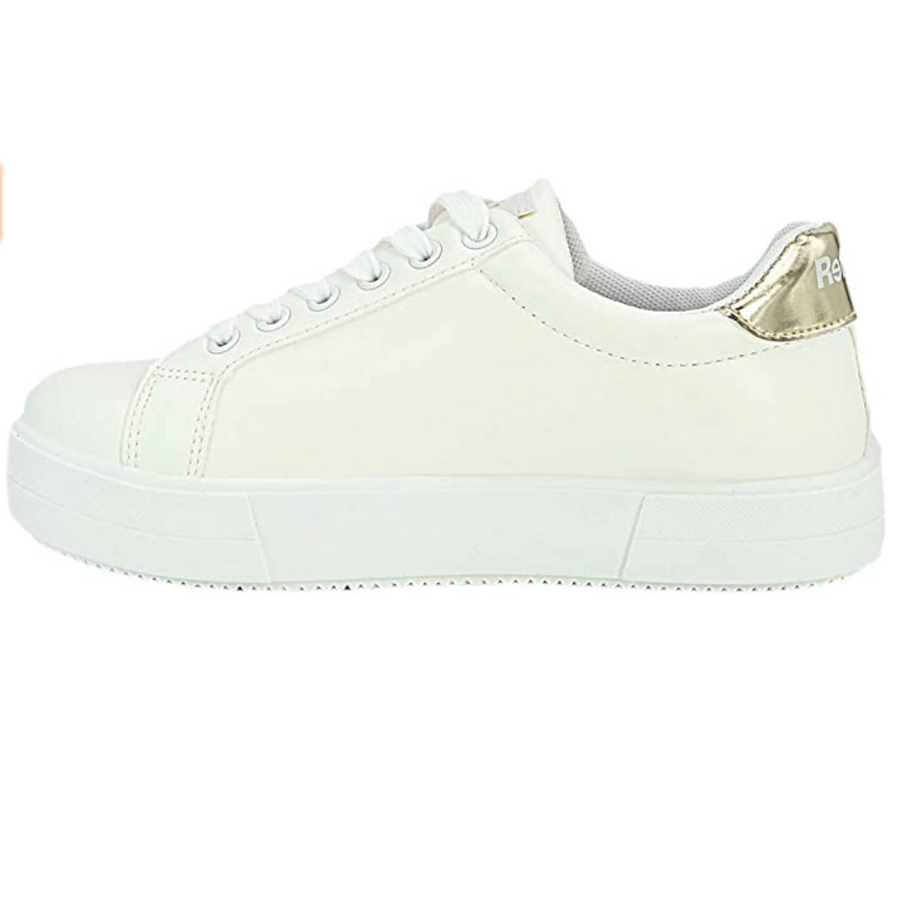 Refresh Womens Fashion Trainers - White / Gold – The Foot Factory