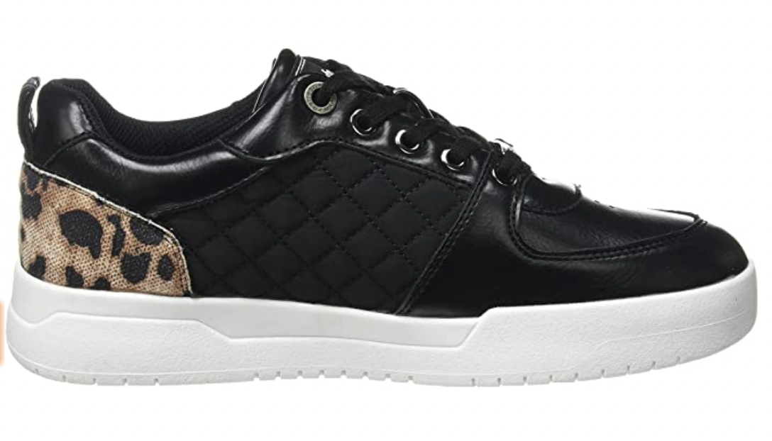 Refresh Womens Quilted Trainer - Black – The Foot Factory