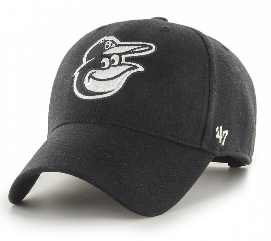 baltimore orioles black and white hat