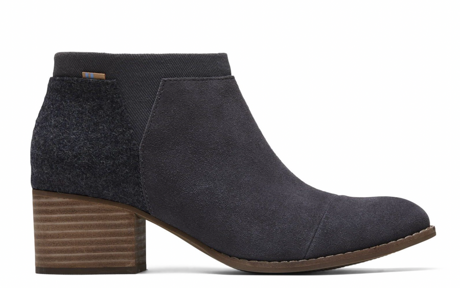 toms ankle boots gray