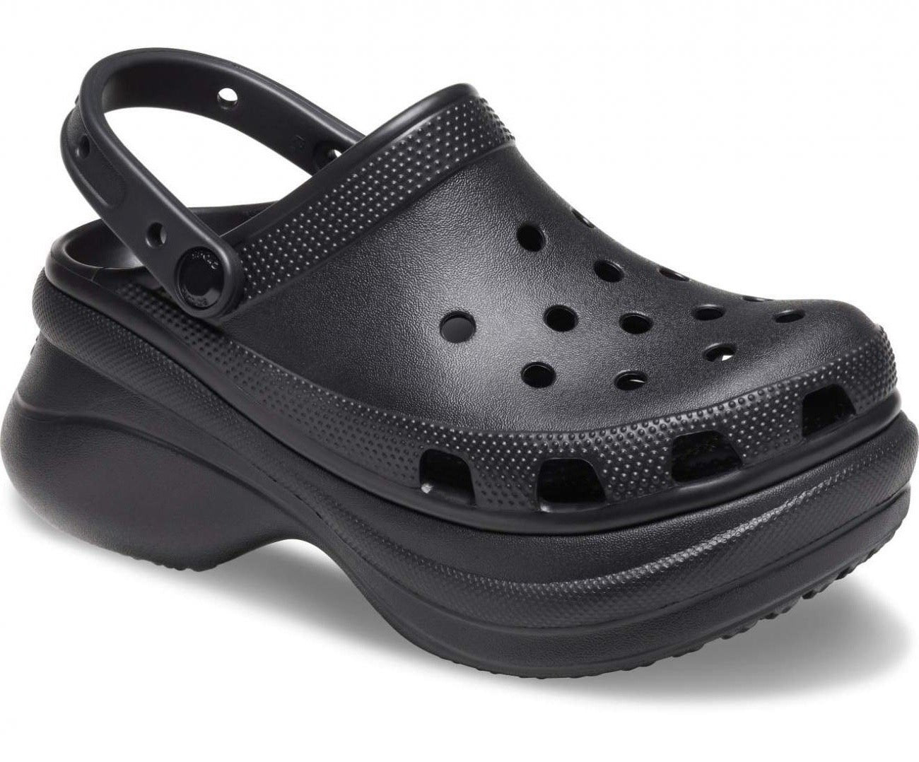 black crocs on feet