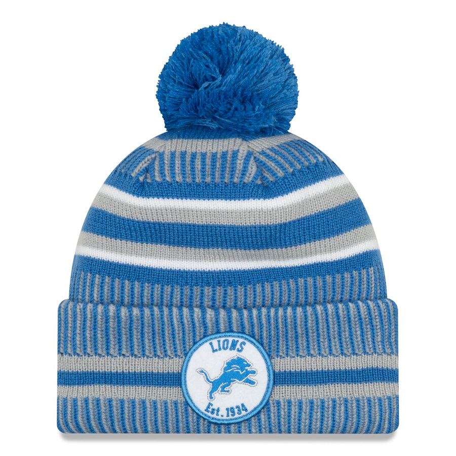 Shop New Era Detroit Lions Core Classic Knit Beanie 60158950 grey