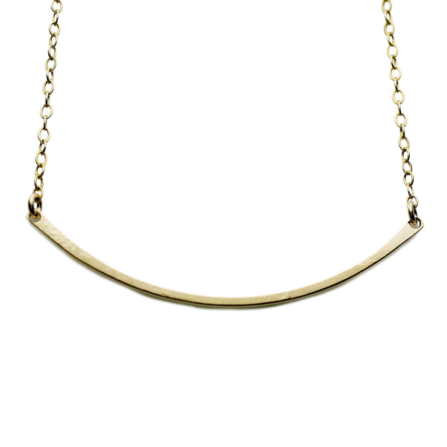 The Gold Curved Bar Necklace