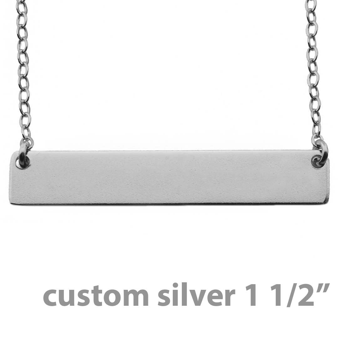 blank silver name plate