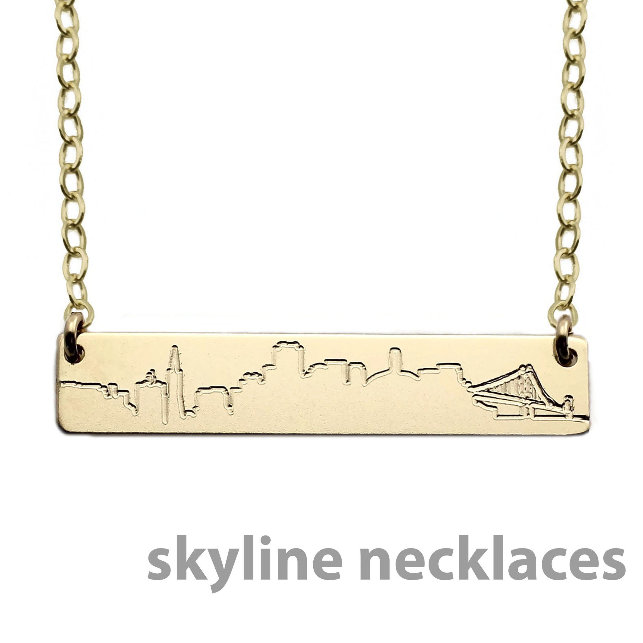 Skyline Nameplate Necklace