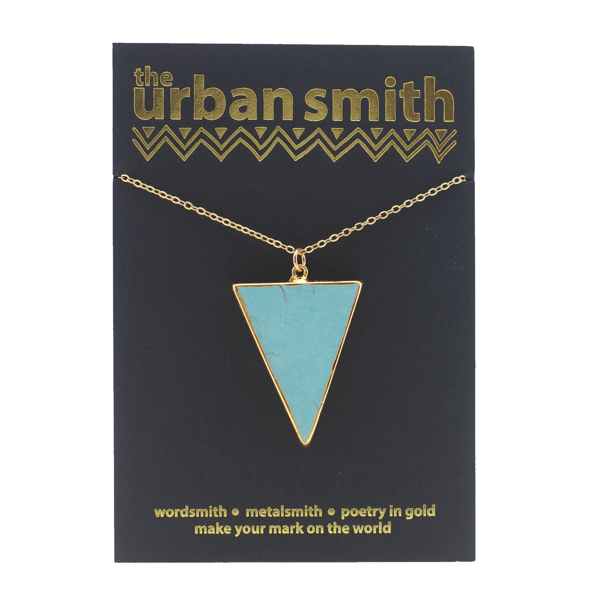 STONE TRIANGLE NECKLACE TURQUOISE