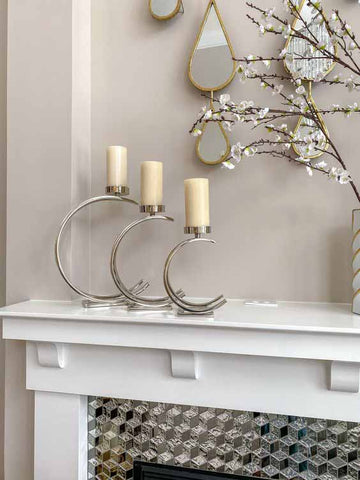 A set of crescent-shaped candlesticks - ZenQ Designs