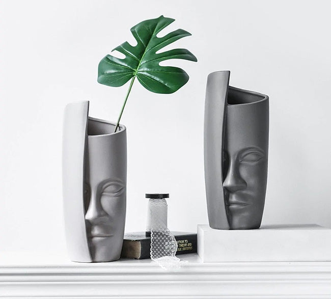 Abstract faces ceramic vases - ZenQ Designs