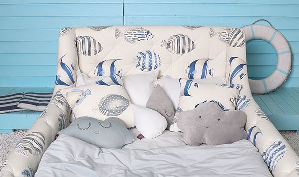 Children bedroom with marine style blanket - ZenQ Designs