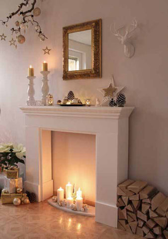 Fireplace as a decoration leaning against the wall - ZenQ Designs