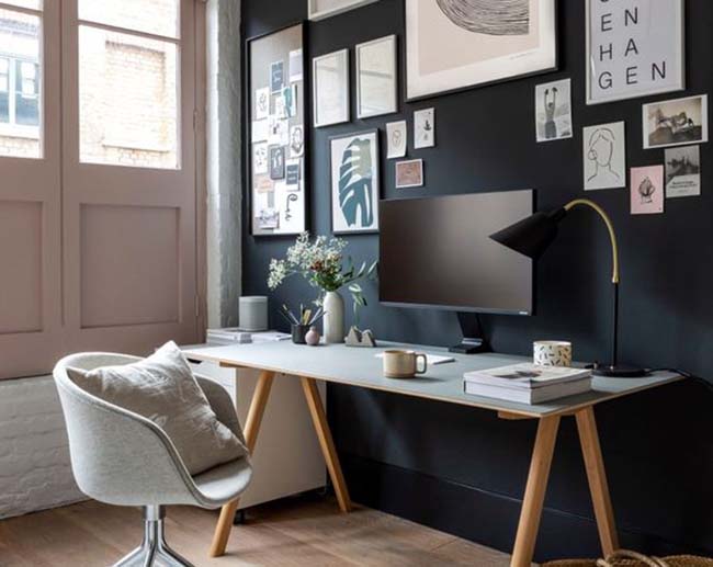 Minimalist home office in loft apartment - ZenQ Designs