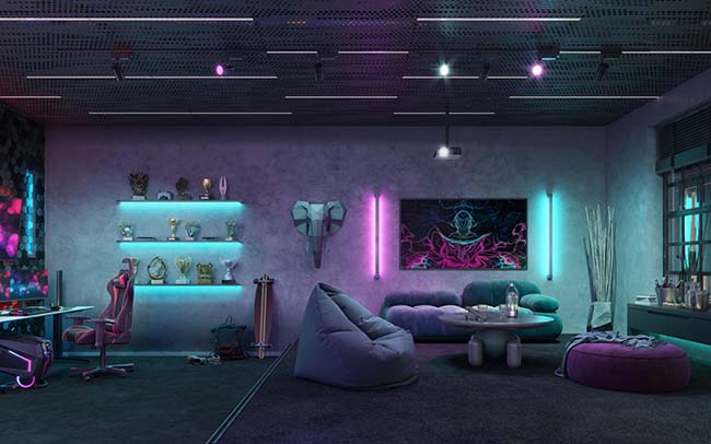 Multicolored neon lights in dark room - ZenQ Designs