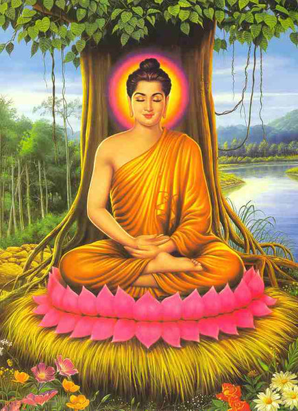 Traditional depiction of Buddha's hands in a sitting position