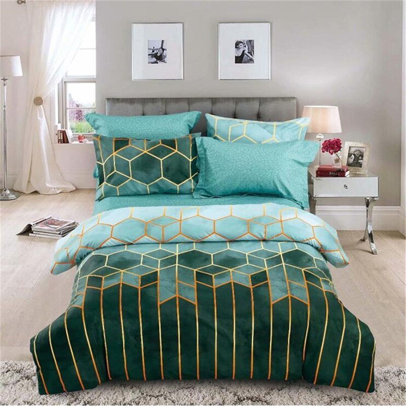 geometric pattern duvet