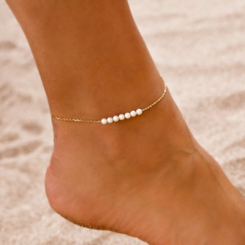 Bracelet de cheville "Pearly"