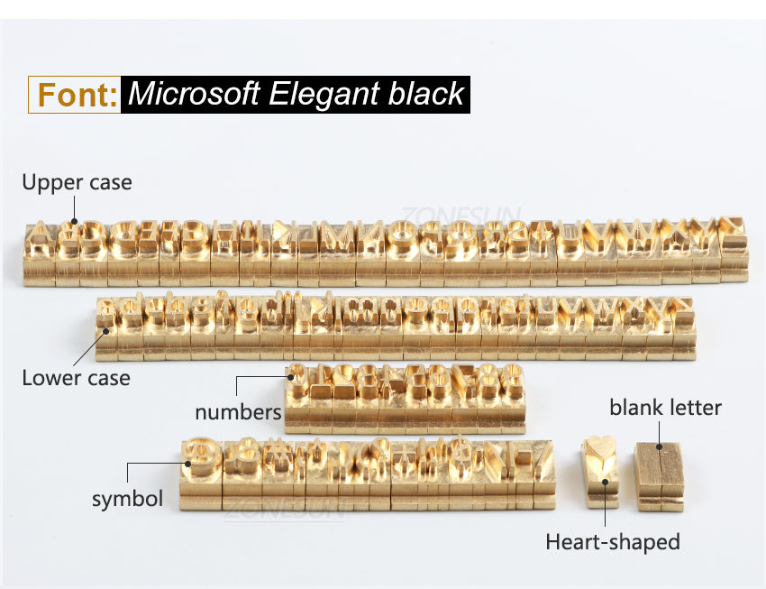 ZONESUN Copper Letter Mold