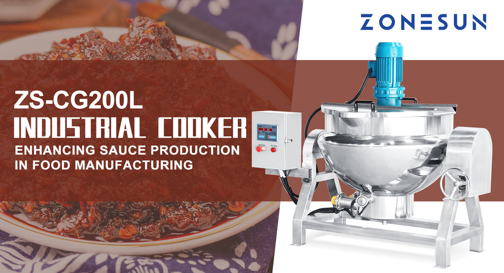 ZONESUN ZS-CG200L INDUSTRIAL COOKER: ENHANCING SAUCE PRODUCTION IN FOOD MANUFACTURING