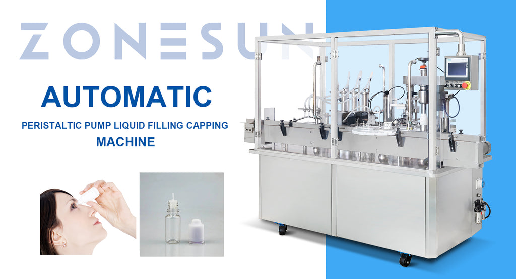 ZONESUN ZS-AFC450-2 AUTOMATIC PERISTALTIC PUMP LIQUID FILLING CAPPING MACHINE