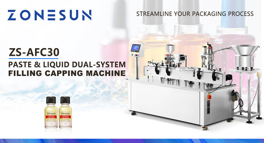 zonesun   packaging machine filling capping machine liquid paste filler cosmetic filling and capping equipment dual use filling capping system