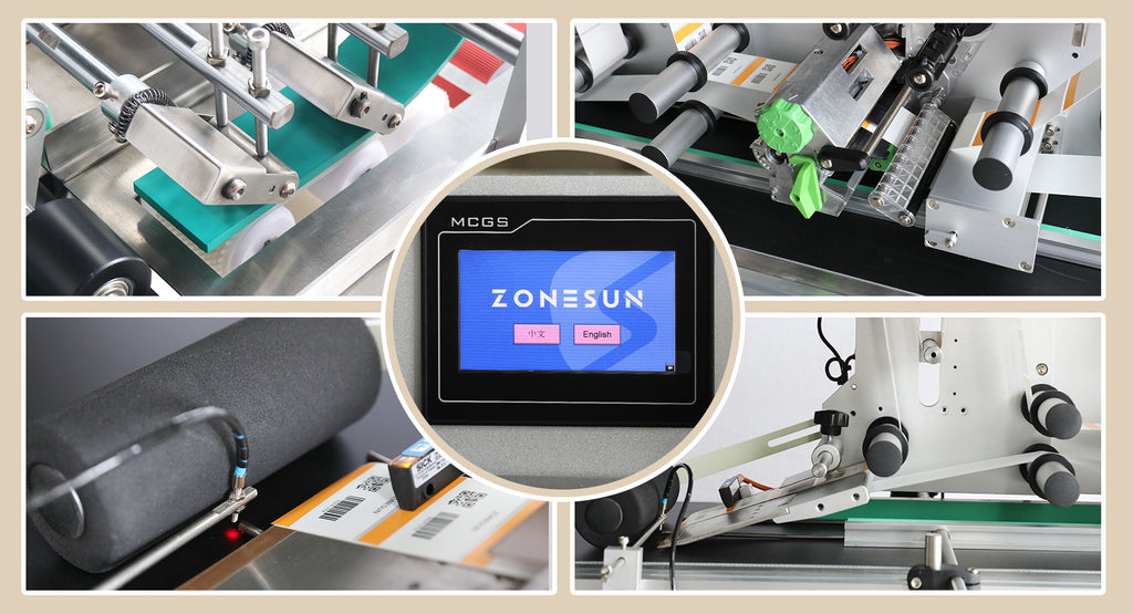 ZONESUN ZS-TB160PO Automatic Flat Surface Labeling Machine with Thermo Printer