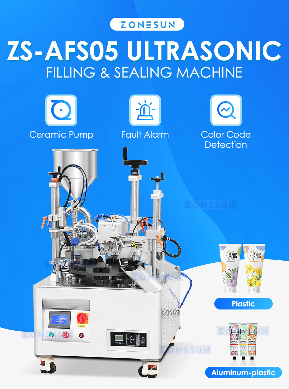 ZONESUN ZS-AFS05 Automatic Ultrasonic Ceramic Pump Paste Tube Filling Sealing Machine