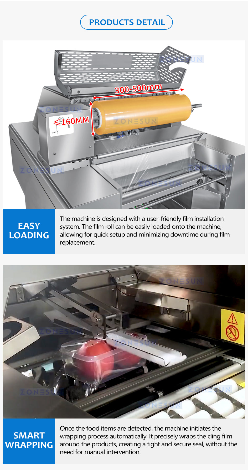 automatic cling film wrapping machine