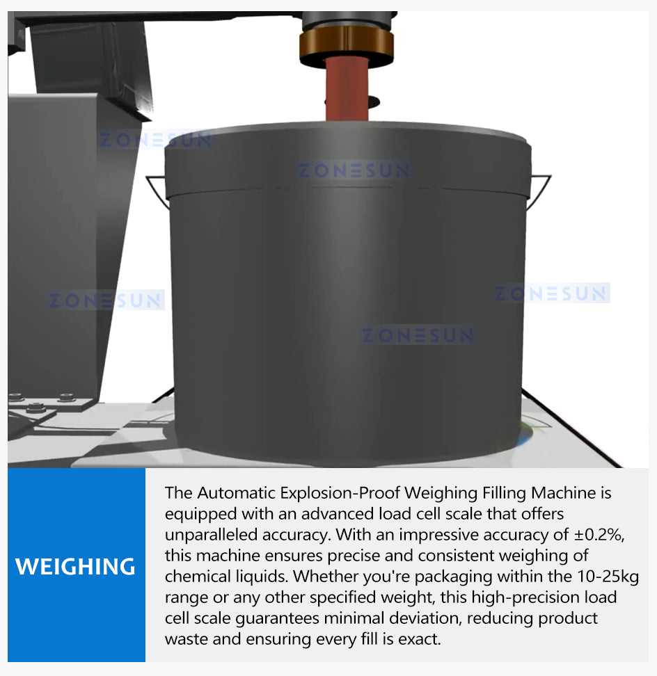 ZONESUN ZS-WF4 Automatic Bucket Weighing Filler Chemicals Packaging Machine