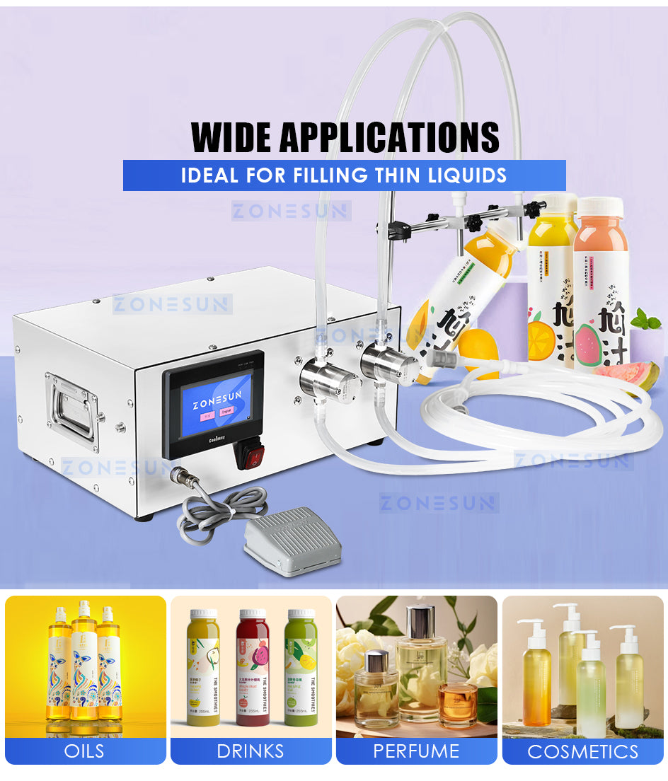 ZONESUN ZS-MPZ2 Magnetic Pump Liquid Filling Machine