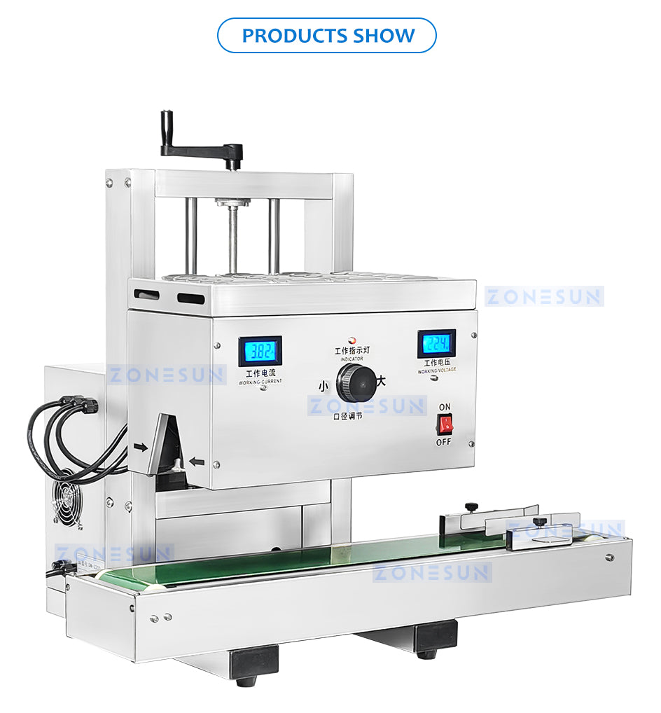 ZONESUN Induction Sealing Machine Plastic Bottles Continuous aluminum foils Sealer ZS-FS2200