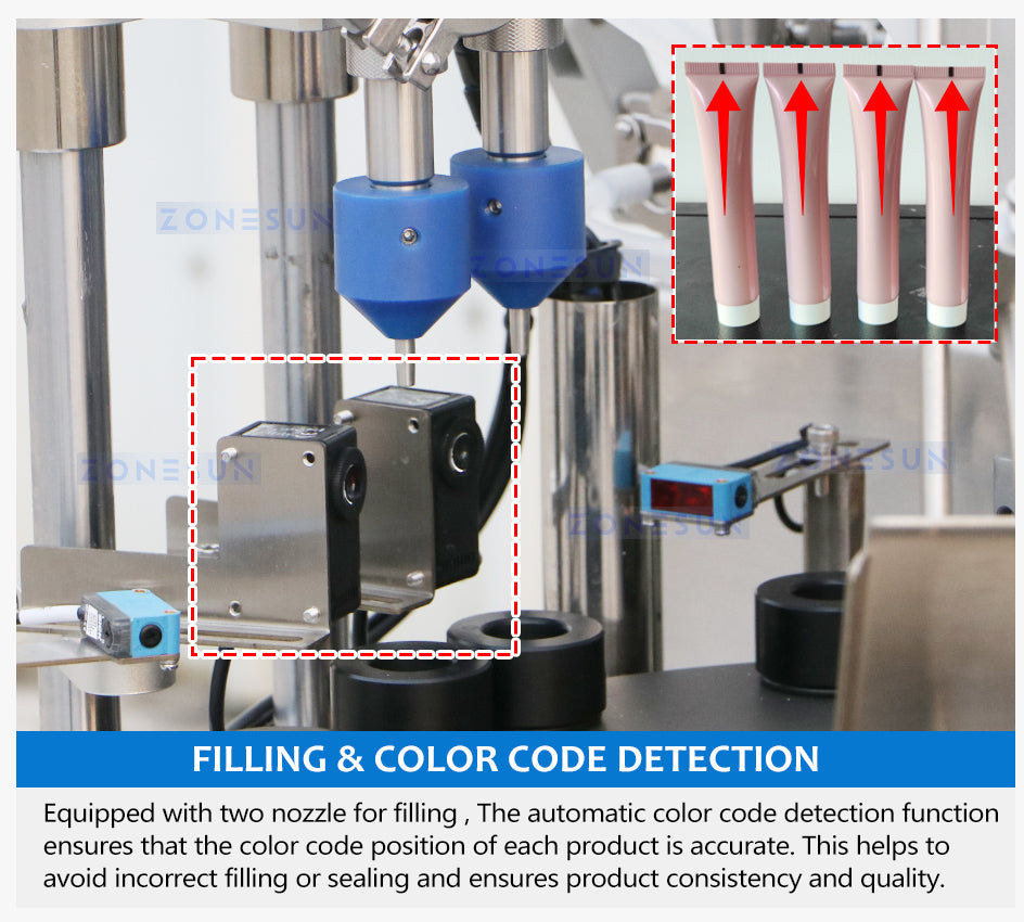 ZONESUN ZS-AFS05 Automatic Ultrasonic Ceramic Pump Paste Tube Filling Sealing Machine