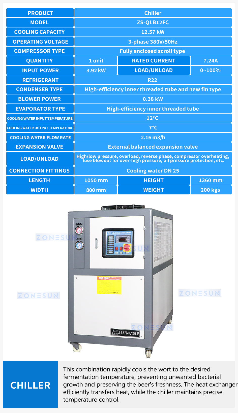 ZONEUN ZS-CDB1 Beer Production Line Brewing Equipment