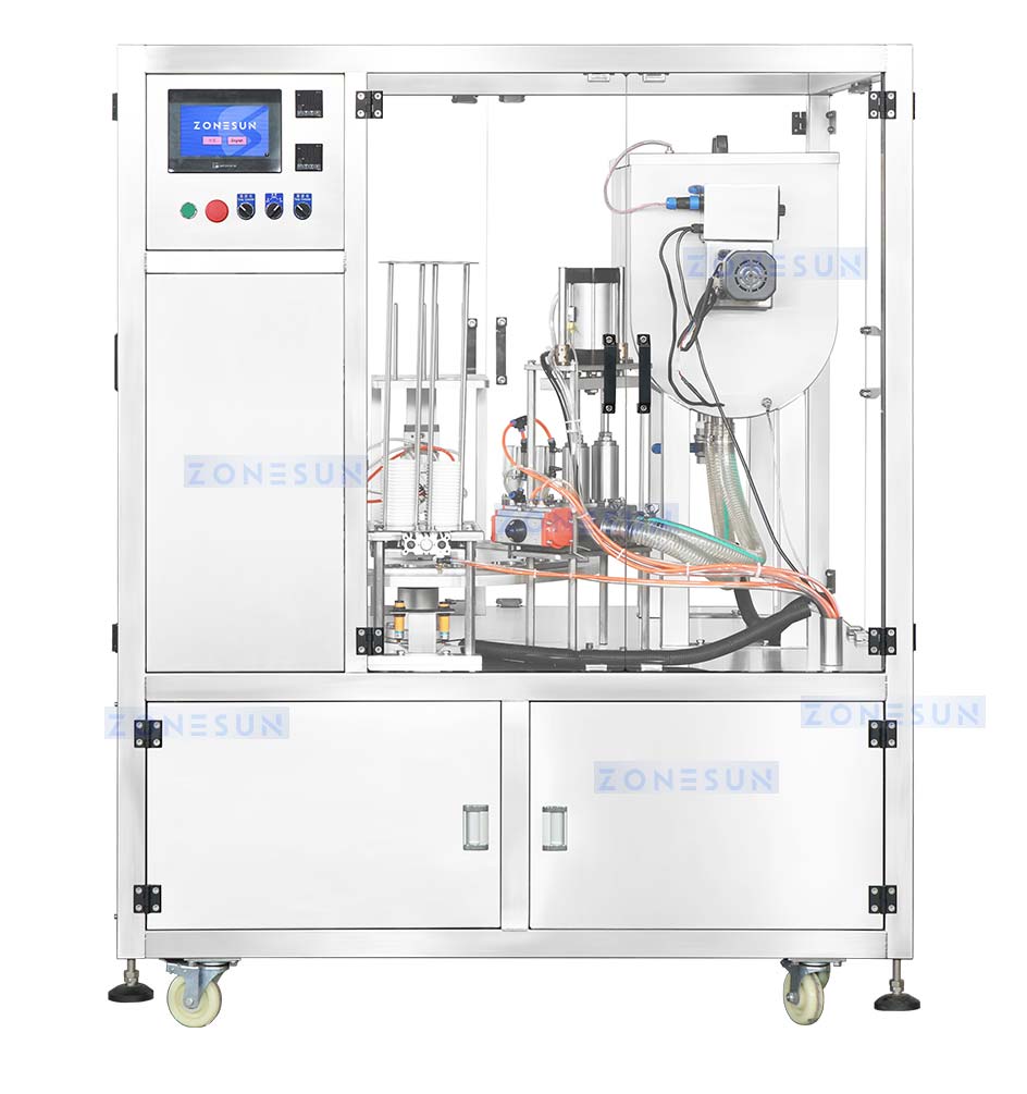 ZONESUN ZS-AFS07 Plastic Cup Piston Pump Liquid Paste Filling Sealing Machine