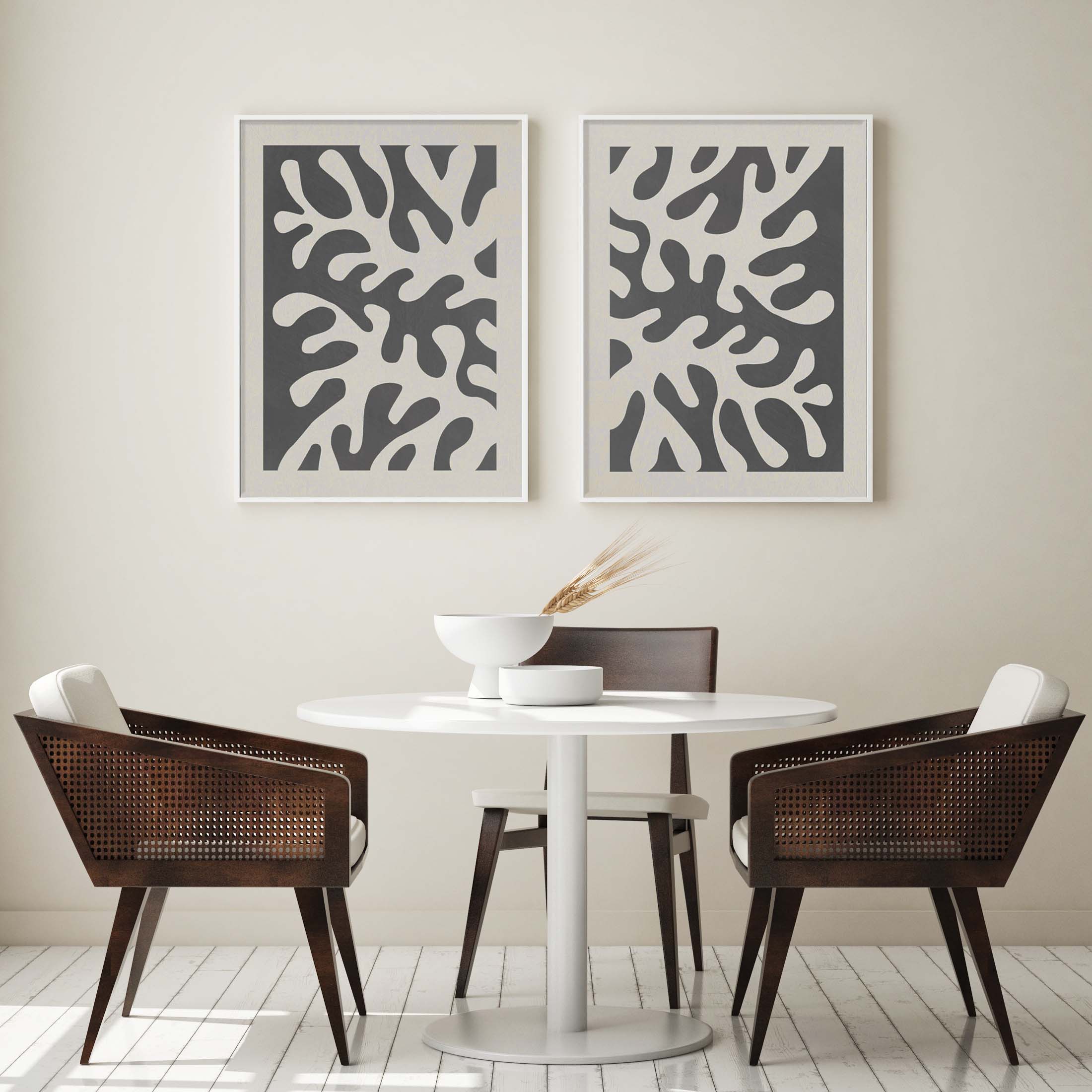"Botanical No. 3" I Set of Two Framed Giclée Prints. *MORE COLOR OPTIONS