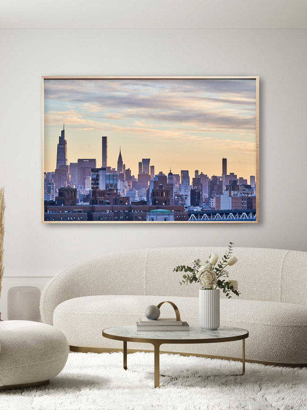 Brooklyn Bridge. New York. Painting Giclee Canvas 16x20 With Mat