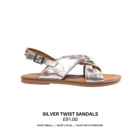 Silver Twist Sandals