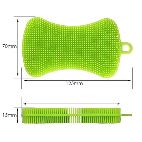 Stay Clean Silicone Scrubber - Green