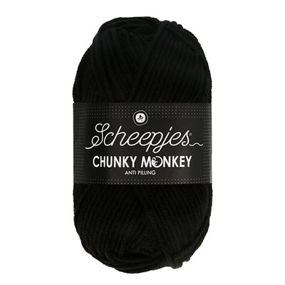 Scheepjes Chunky Monkey 1002 Black Kun 3 På Lager