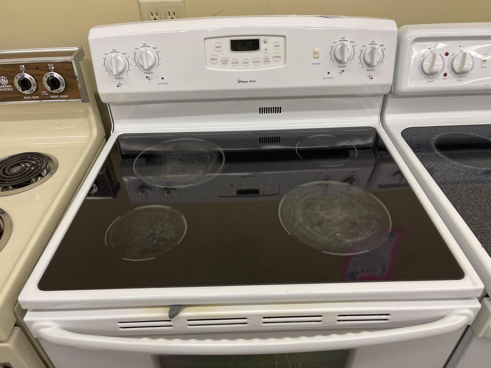 magic chef stove glass top replacement