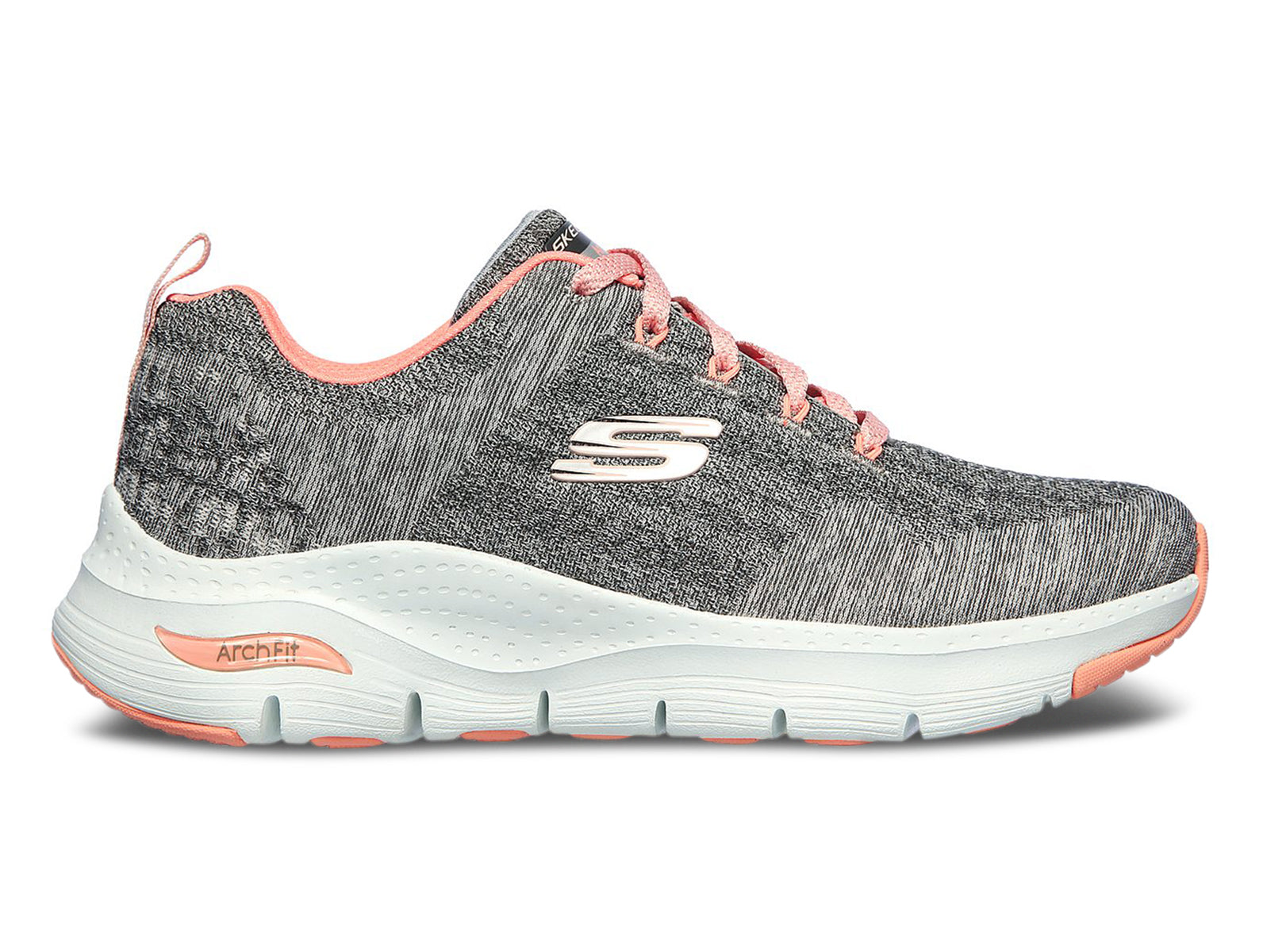 skechers grey pink