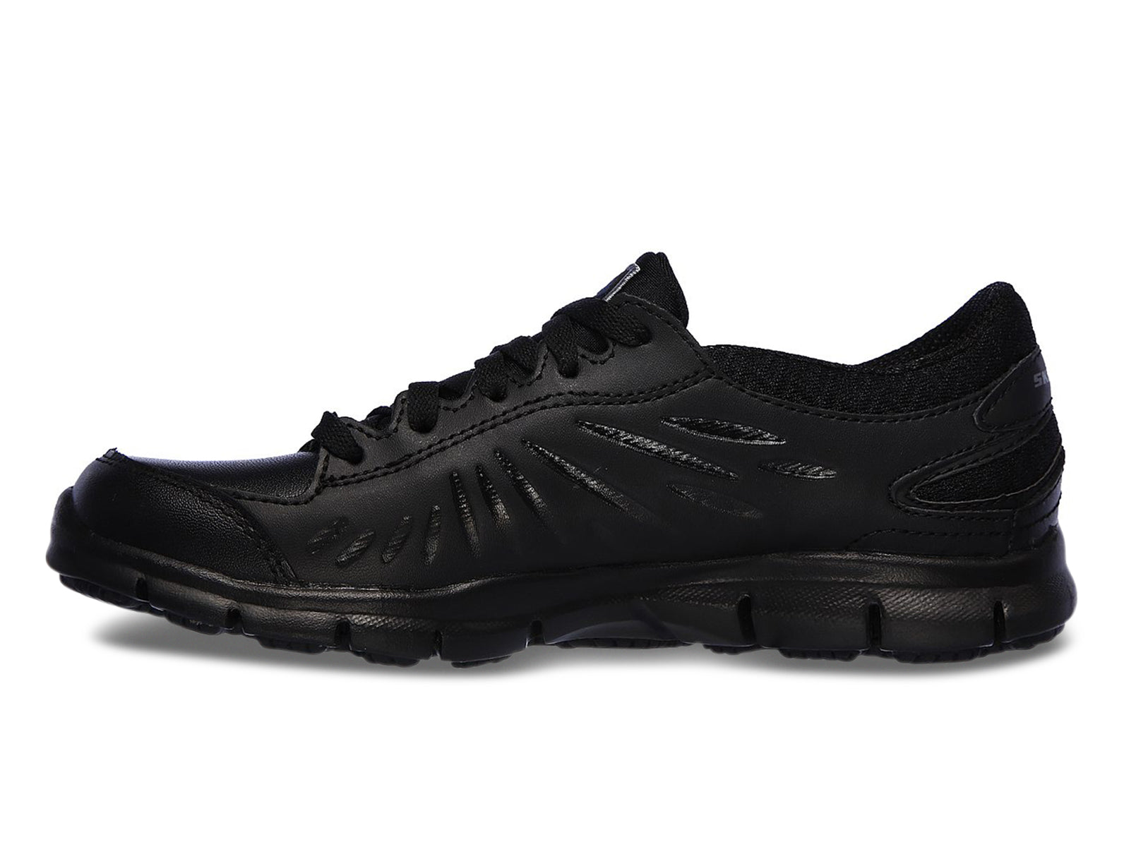Skechers 76551|Black|Ladies laced shoes 