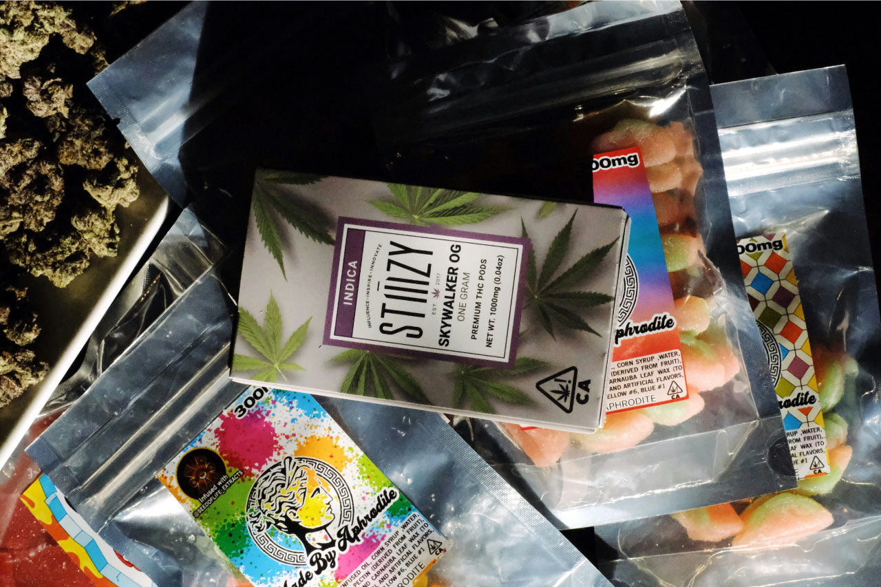 Image featuring an assortment of cannabis products.